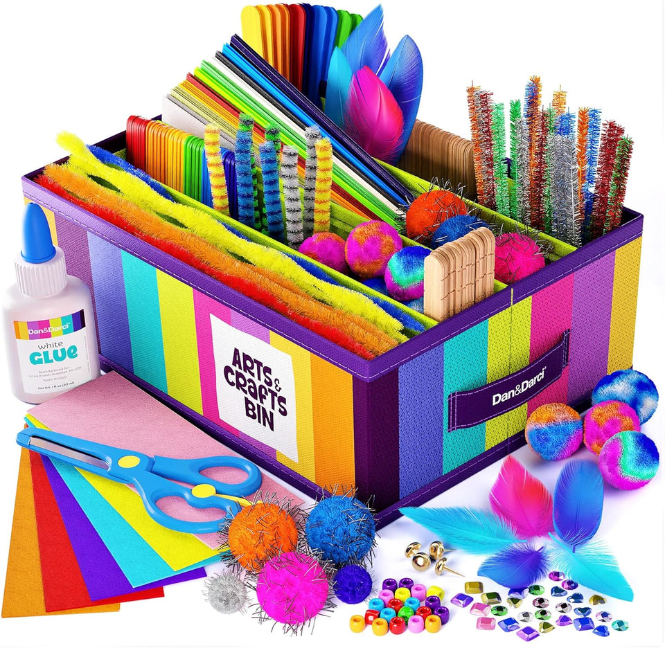 Dan&Darci Arts & Crafts Supplies Kit for Kids and Toddlers by Surreal Brands
