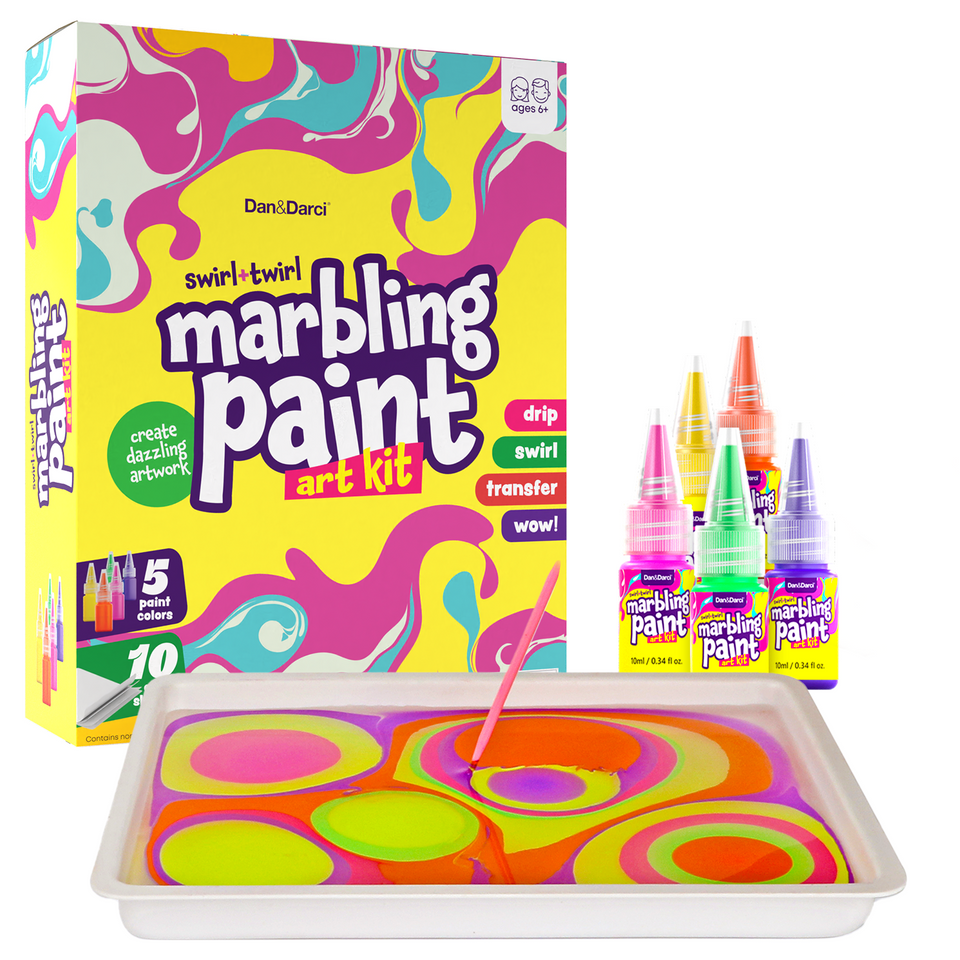 Dan&Darci Marbling Paint Art Kit for Kids by Surreal Brands