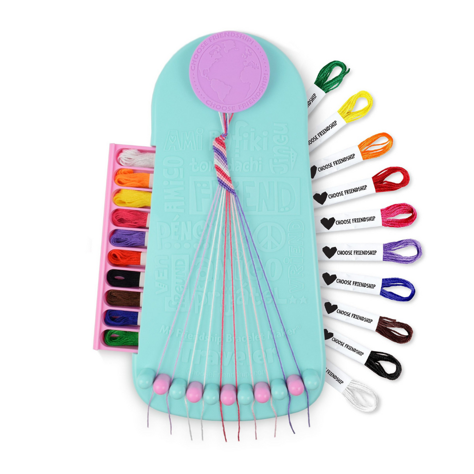 Choose Friendship, My Friendship Bracelet Maker®, 20 Pre-cut Threads - Makes Up to 8 Bracelets