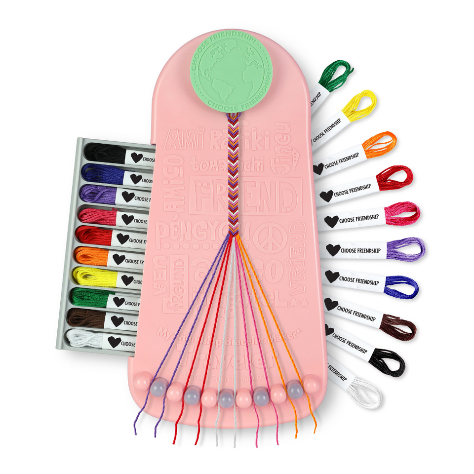 Choose Friendship, My Friendship Bracelet Maker®, 20 Pre-cut Threads - Makes Up to 8 Bracelets