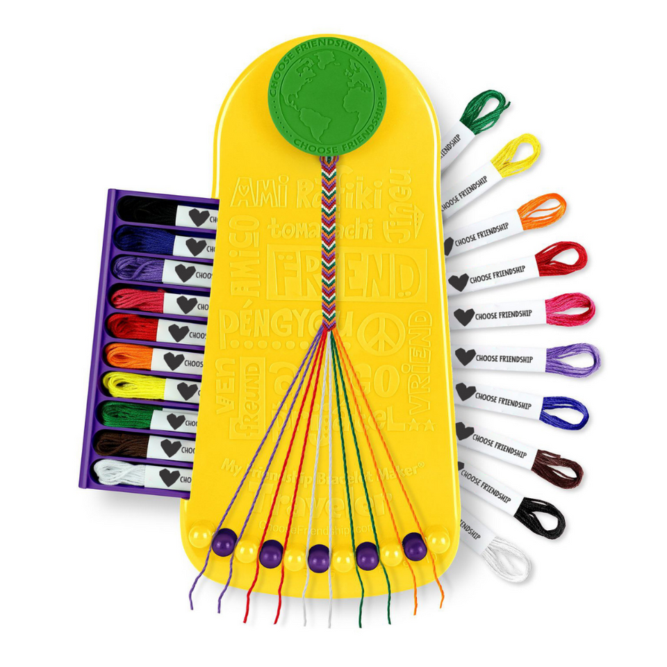 Choose Friendship, My Friendship Bracelet Maker®, 20 Pre-cut Threads - Makes Up to 8 Bracelets