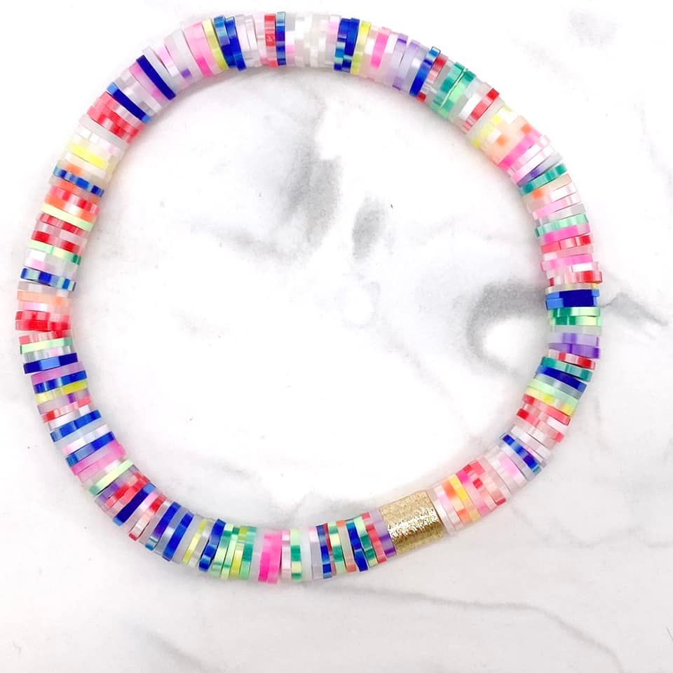 Bright Confetti Bracelet Collection -Summer Bracelets by Doohickies Wholesale