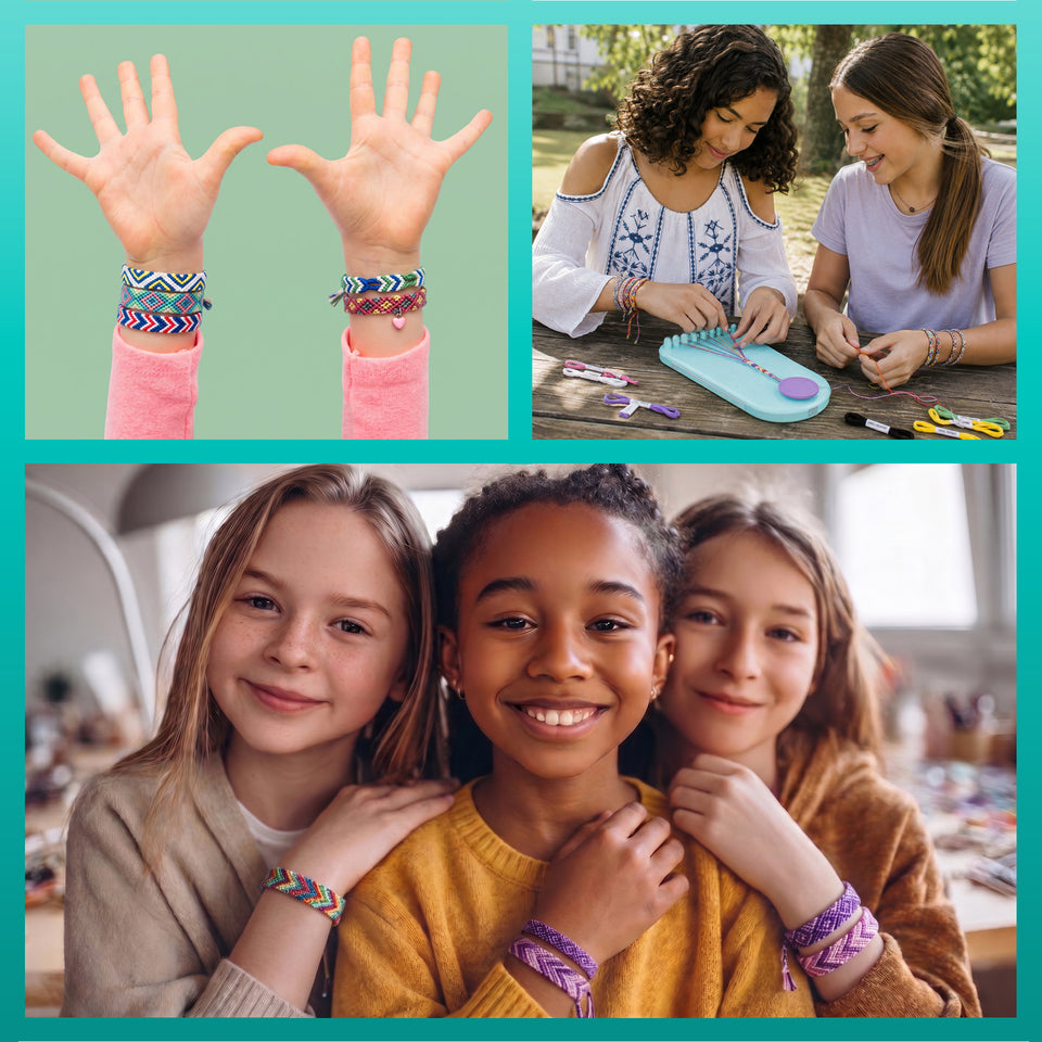 Choose Friendship, My Friendship Bracelet Maker® – Pineapple (Yellow), 20 Pre-Cut Threads – Makes Up to 8 Bracelets