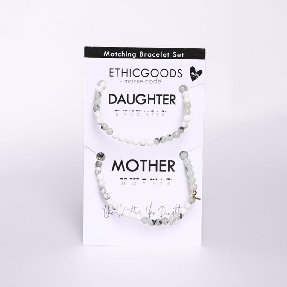 Morse Code Matching Set | MOTHER & MINI DAUGHTER by ETHICGOODS