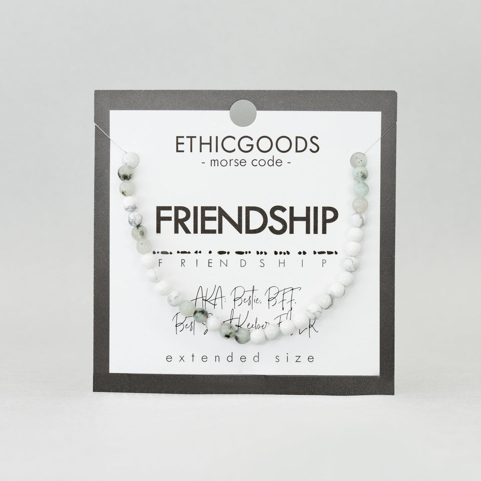 Morse Code Bracelet Extended Size | FRIENDSHIP by ETHICGOODS