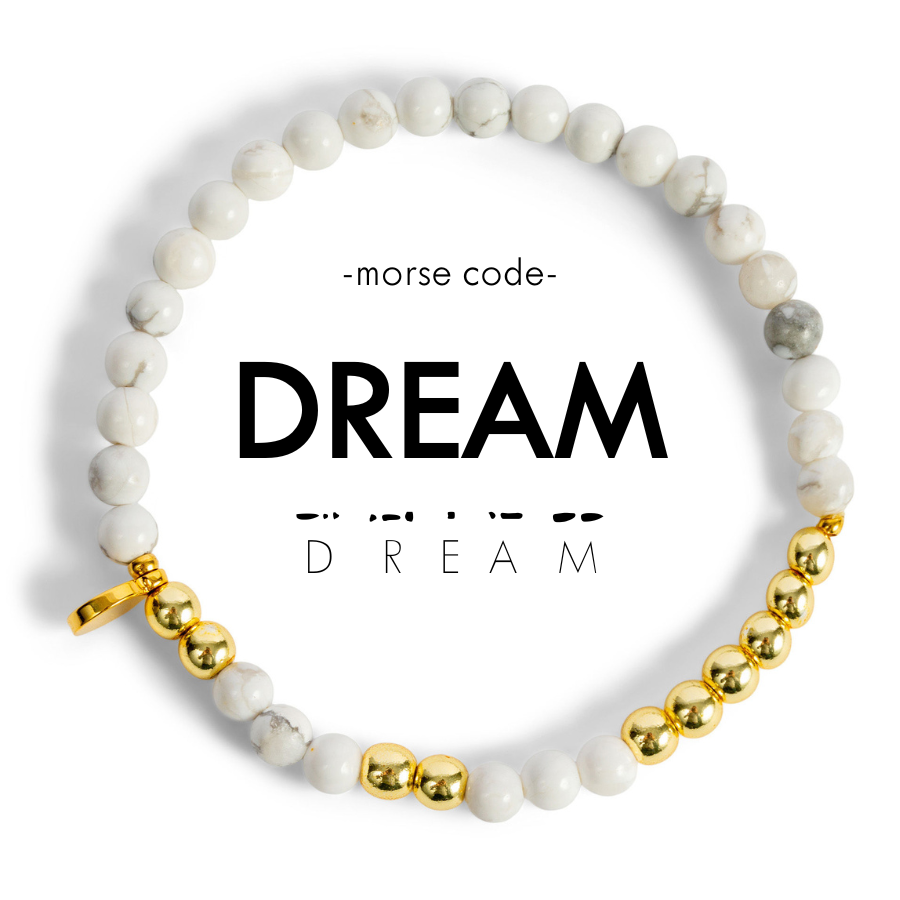 DREAM Morse Code Stacking Bracelet Set by ETHICGOODS