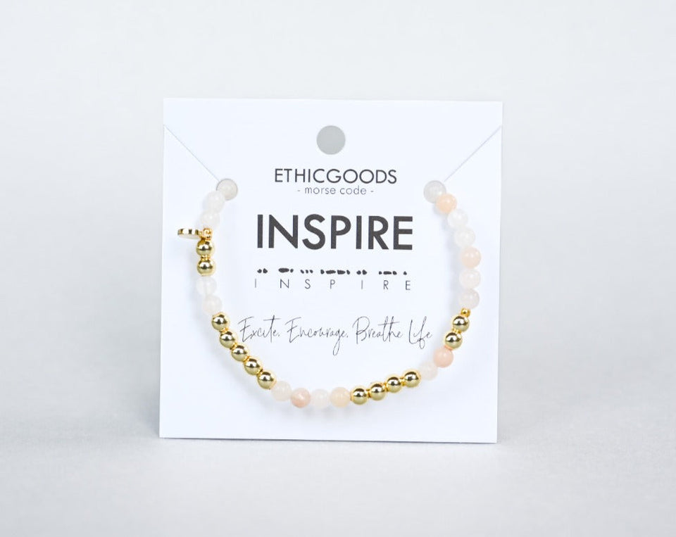 Gold Morse Code Bracelet | INSPIRE by ETHICGOODS