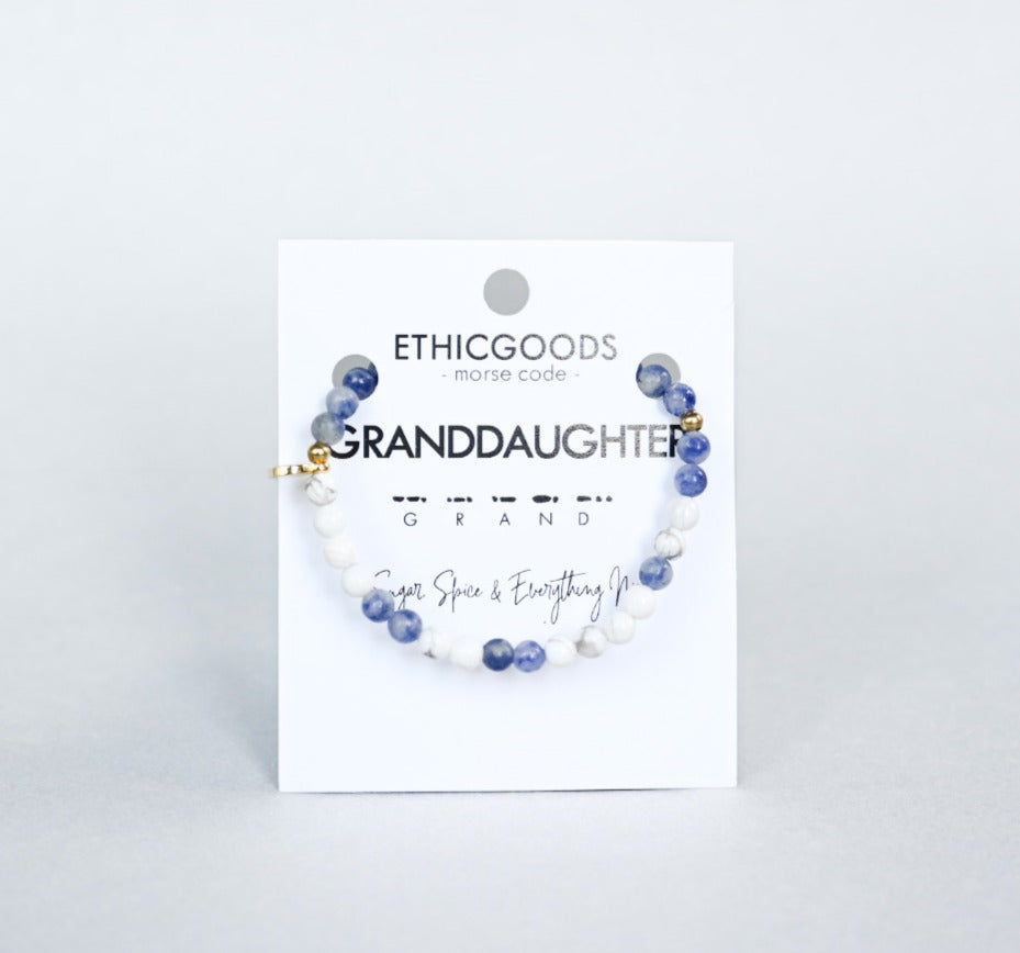 MINI Morse Code Bracelet | Granddaughter by ETHICGOODS