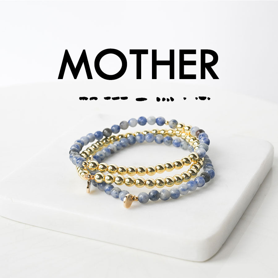 MOTHER Morse Code Stacking Bracelet Set by ETHICGOODS