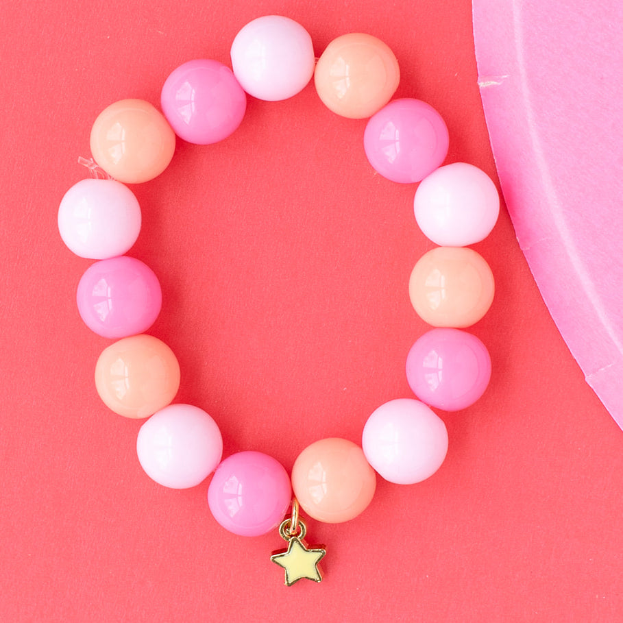 Stretch Bead Bracelet Star Charm Children's Jewelry by Rebecca Accessories