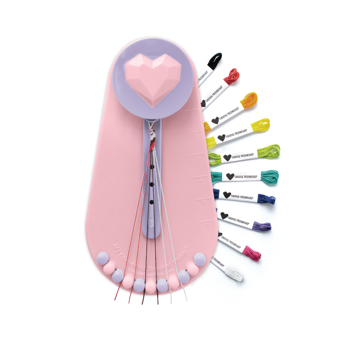 Choose Friendship, My Friendship Bracelet Maker® (v2), 20 Pre-Cut Threads Makes Up to 8 Bracelets