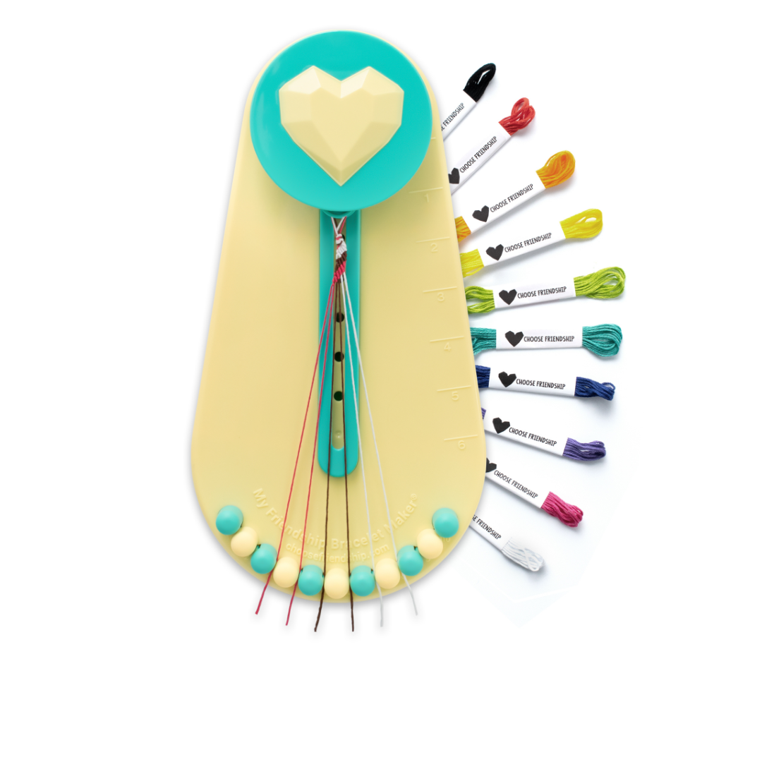 Choose Friendship, My Friendship Bracelet Maker® (v2), 20 Pre-Cut Threads Makes Up to 8 Bracelets
